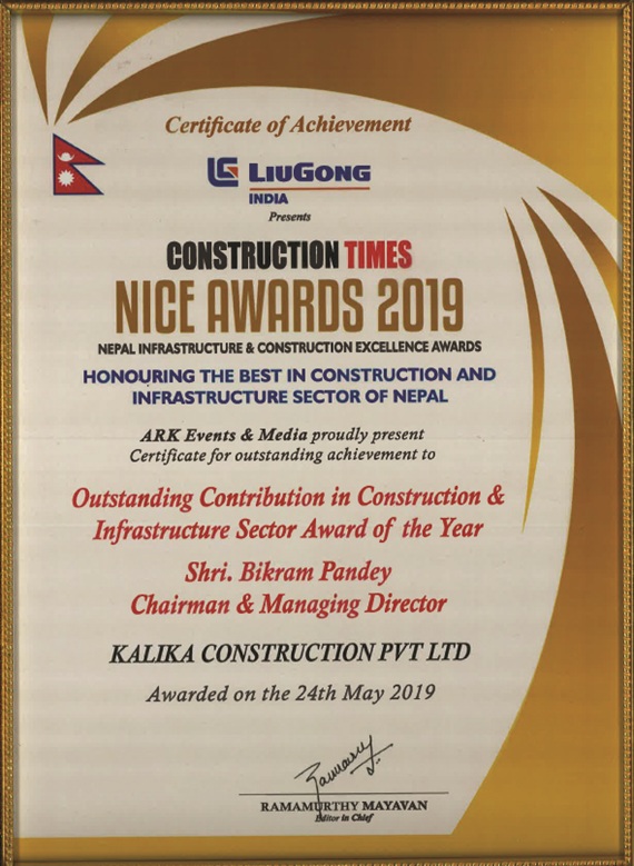 Kalika Construction awarded multiple NICE Awards
